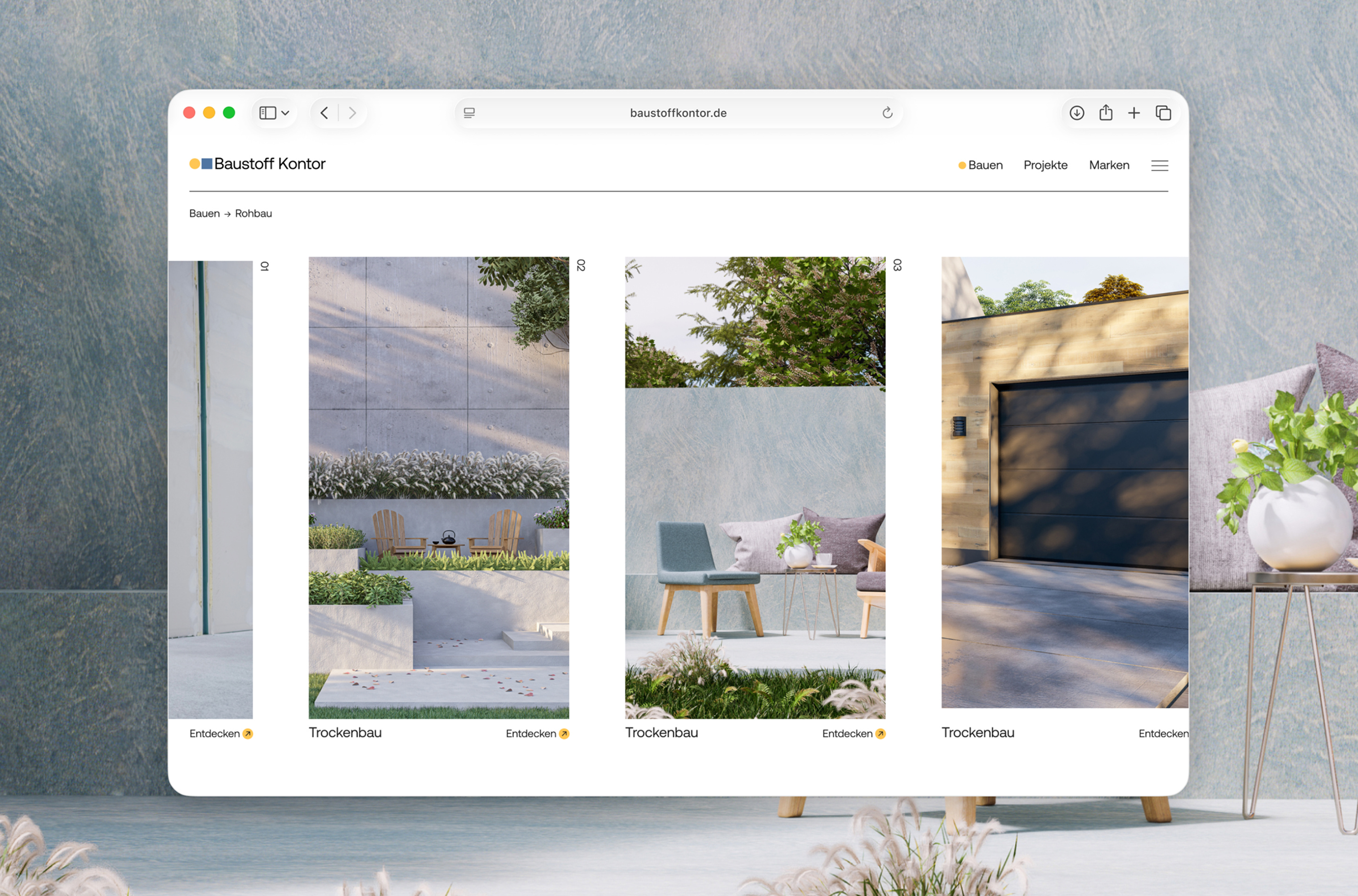 Webdesign von Baustoff Kontor
