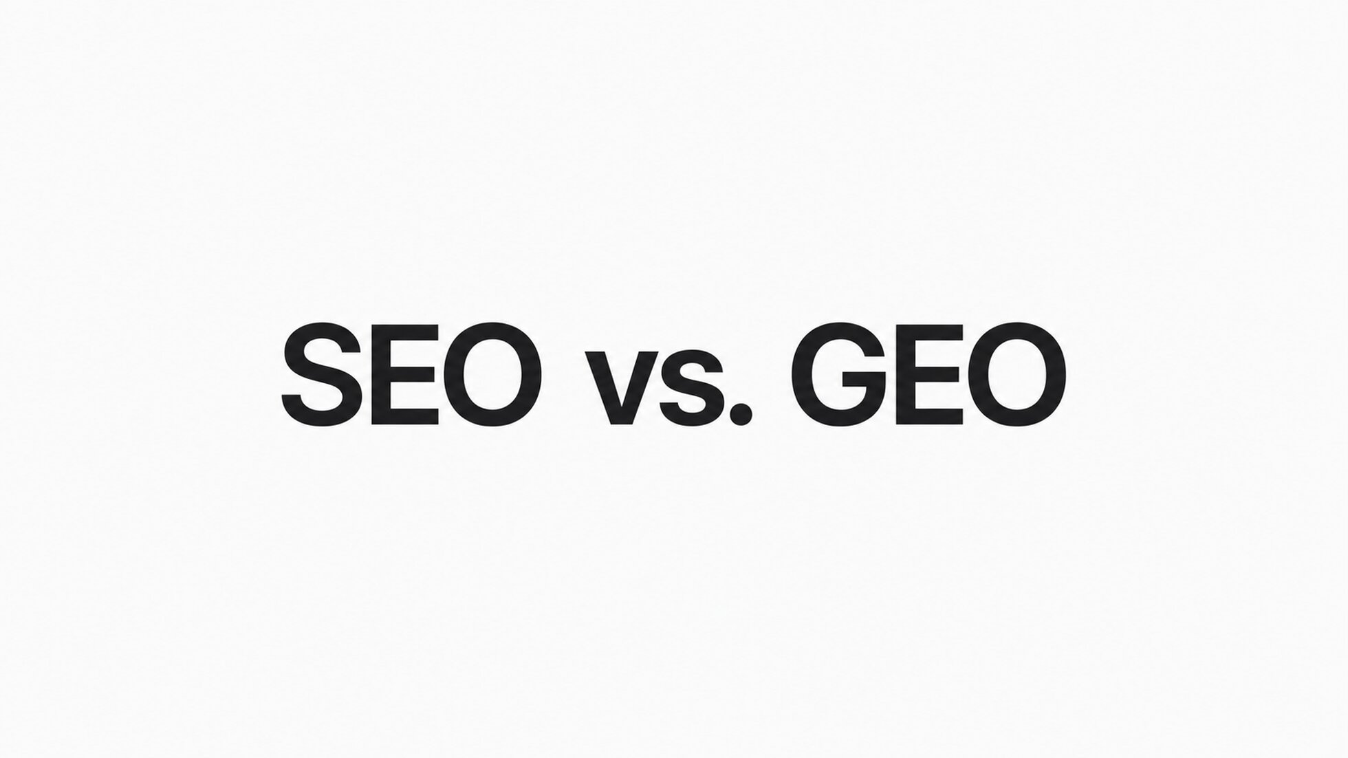 GEO vs. SEO Titelbild