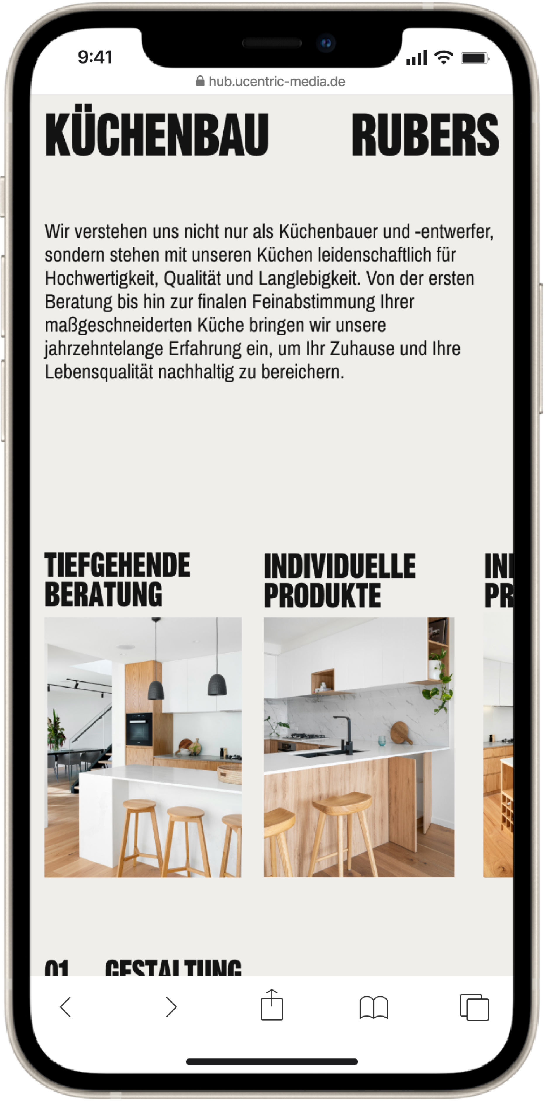 Handwerker Website mobil