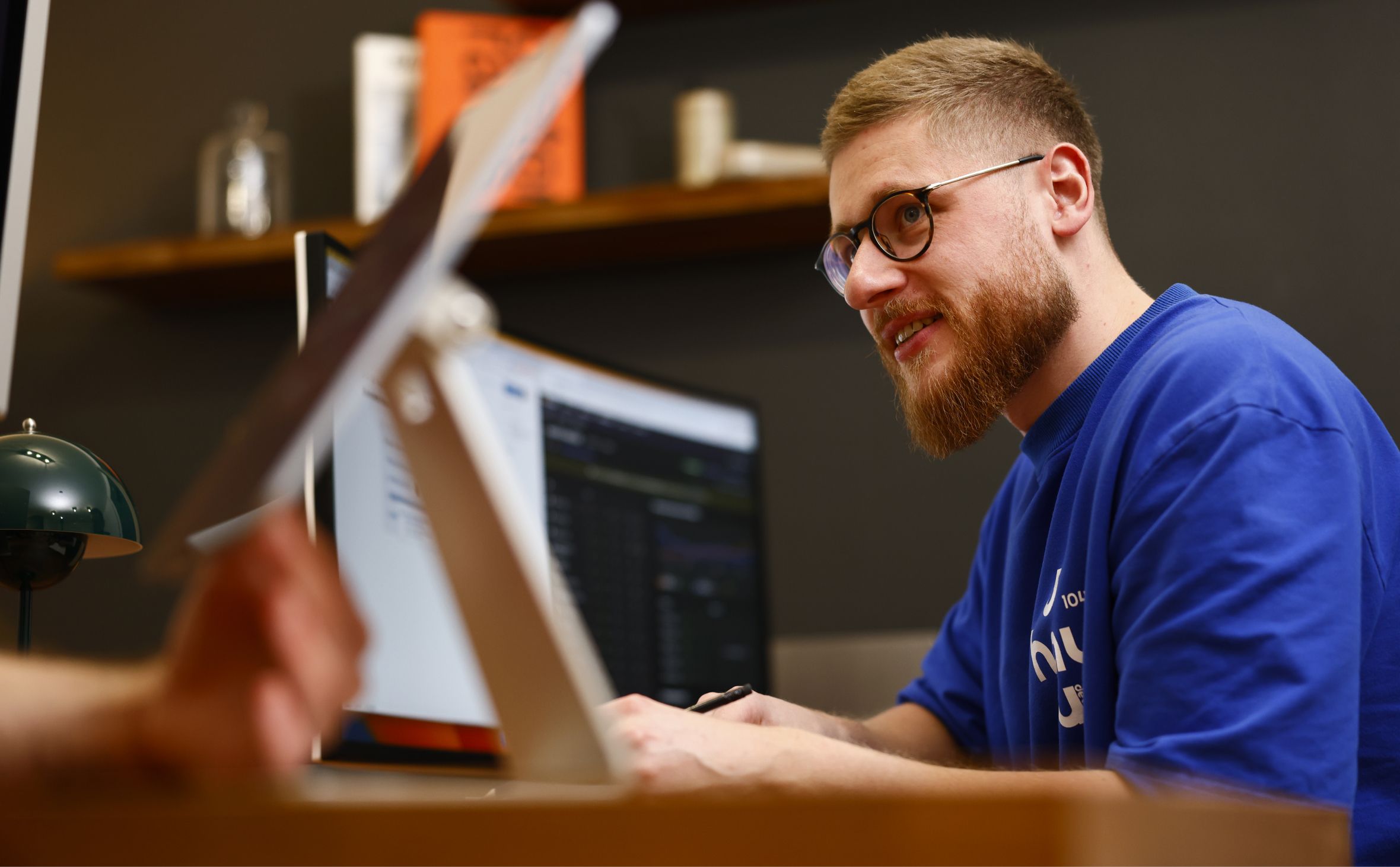 Lukas Obermeier am Arbeiten