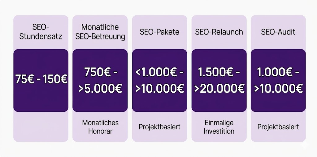 SEO-Kosten nach Leistungen