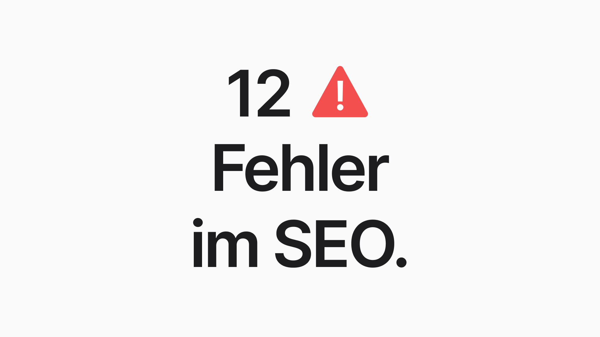 SEO Fehler Titelbild