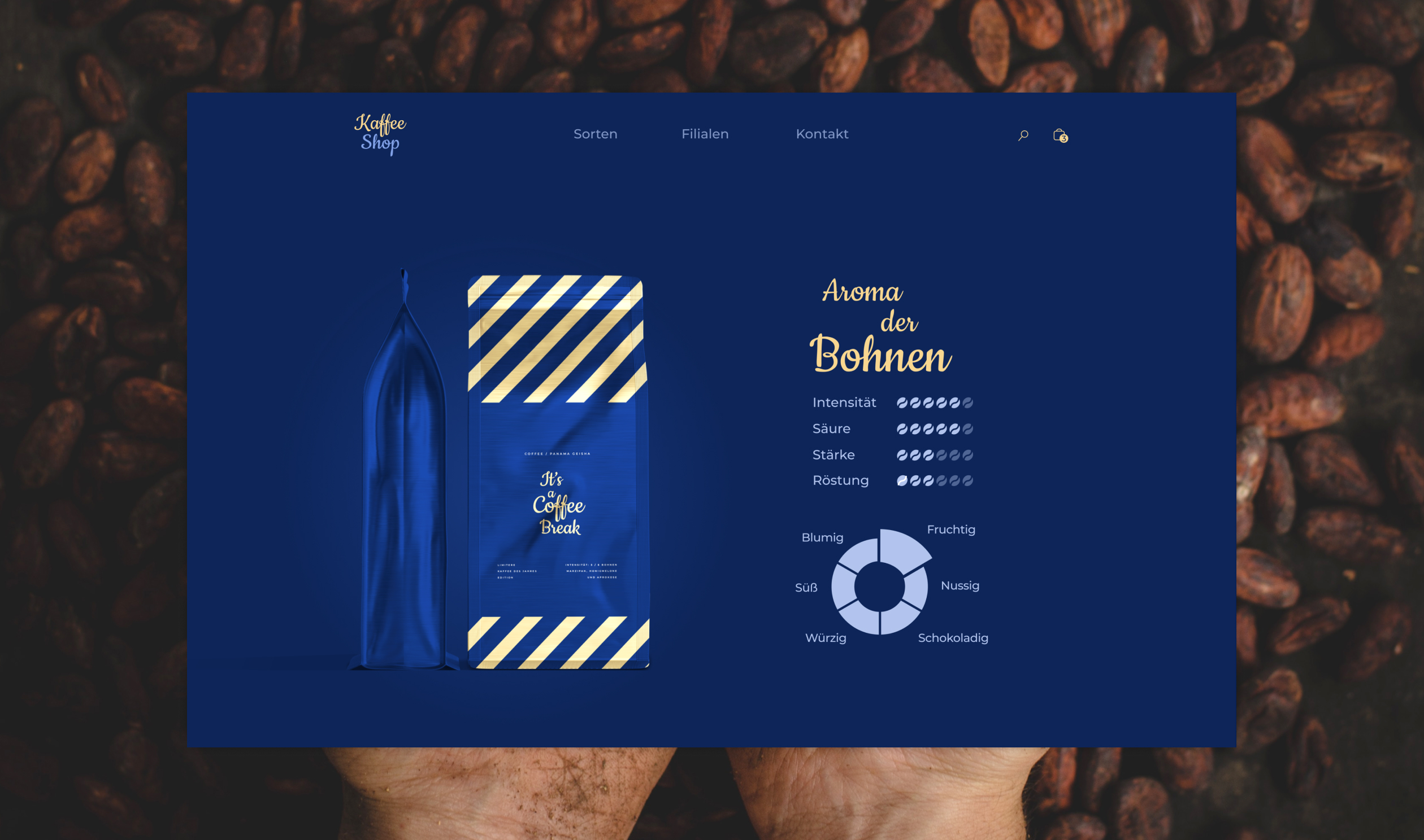 Webdesign für Kaffee Online-Shop